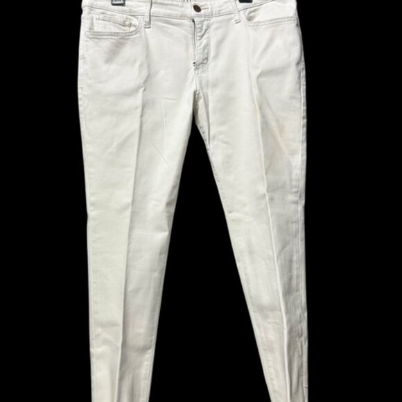 a.n.a. ( A New Approach) Cream Colored Mid Rise Jeggings-Size 14P-Straight Leg - Picture 2 of 8